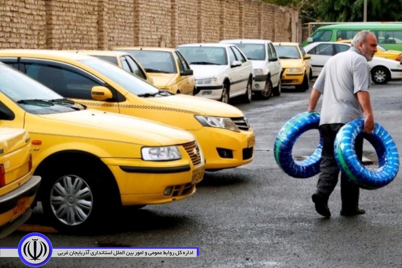 1600 حلقه لاستیک بین تاکسیرانان مهابادی توزیع شد