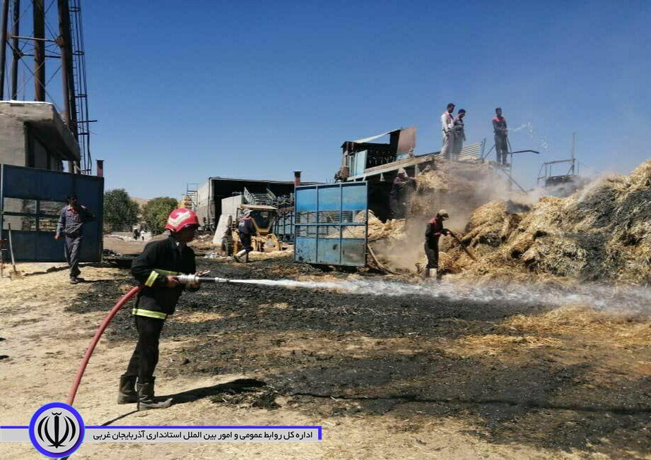 آتشسوزی انبار علوفه یک میلیارد ریال در مهاباد خسارت برجاگذاشت