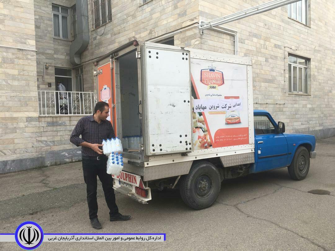 ارسال محلول ضد عفونی به بوکان از طرف شرکت شروین مهاباد