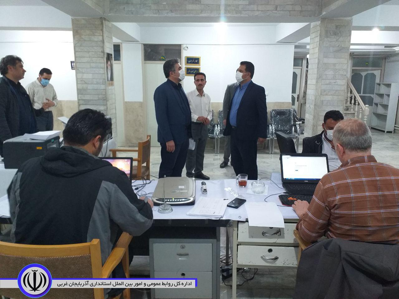 بازدید فرماندار مهاباد از ستاد انتخابات شوراهای روستایی شهرستان