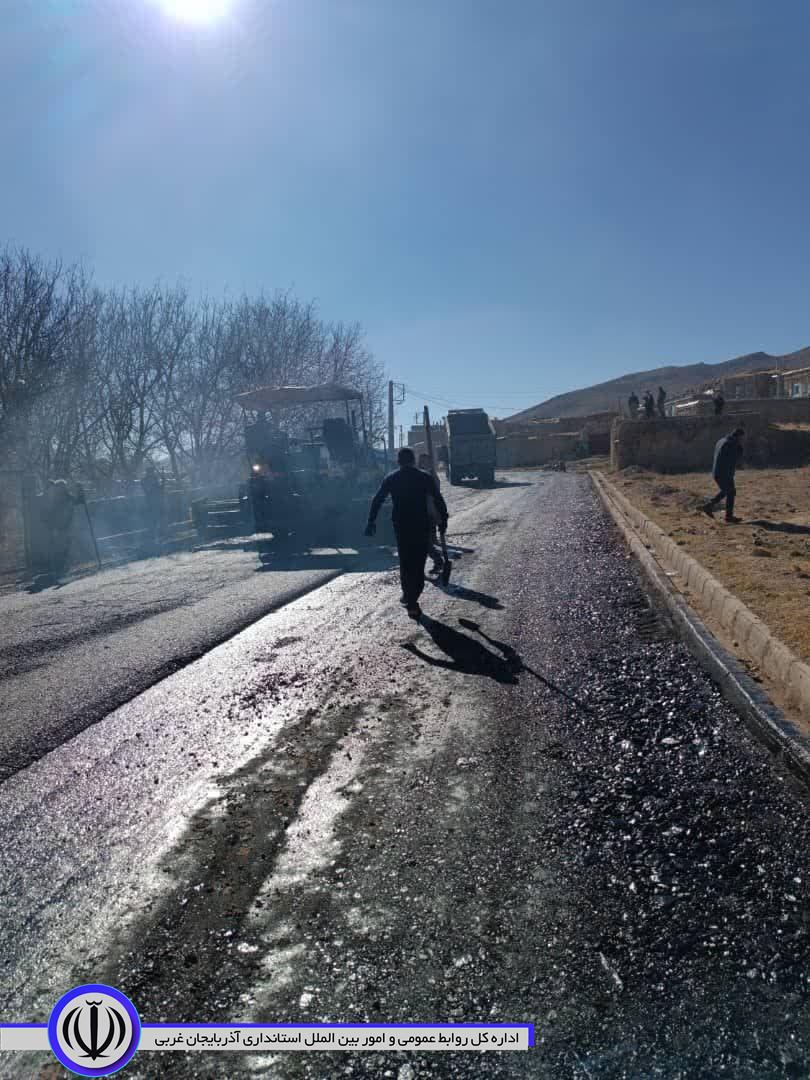 آسفالت معابر روستای قمطره