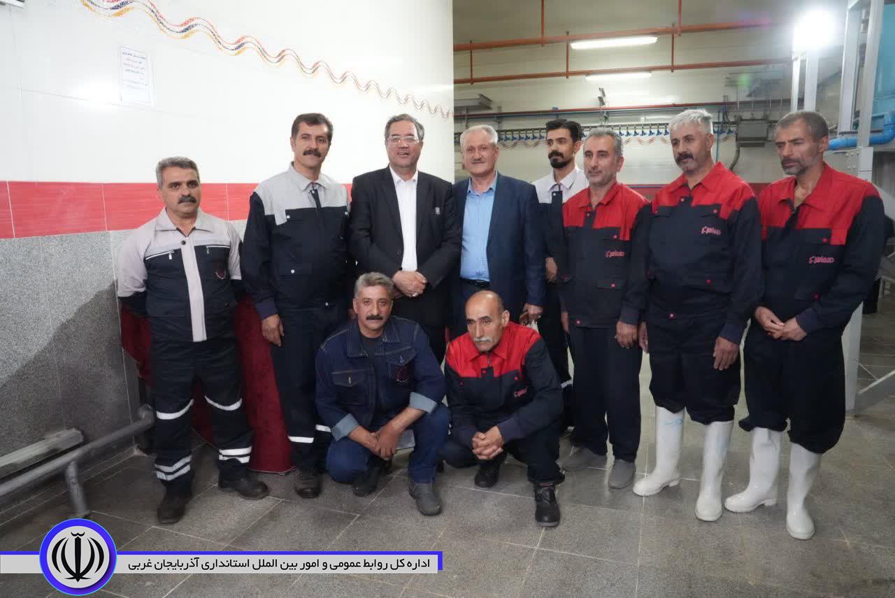 بازدید استاندار آذربایجان‌غربی از مجتمع زنجیره‌ای هما مرغ مهاباد