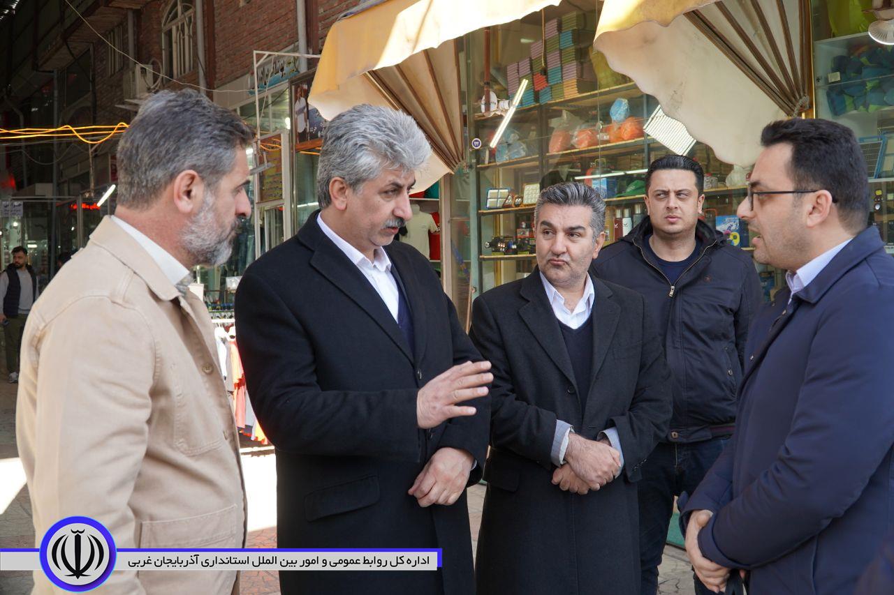 بازدید میدانی سرپرست فرمانداری مهاباد از مجتمع تجاری ساحل