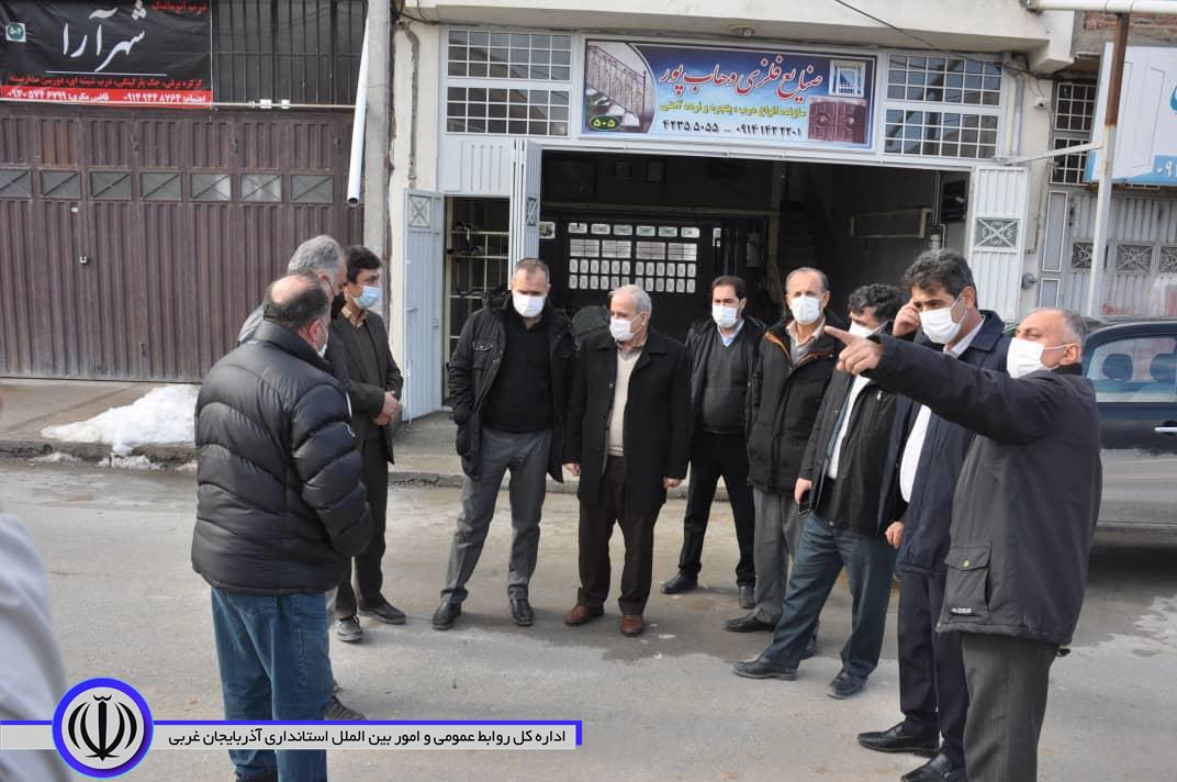 بازدید مسئولان شهرستان مهاباد از شهرک صنفی کاوه