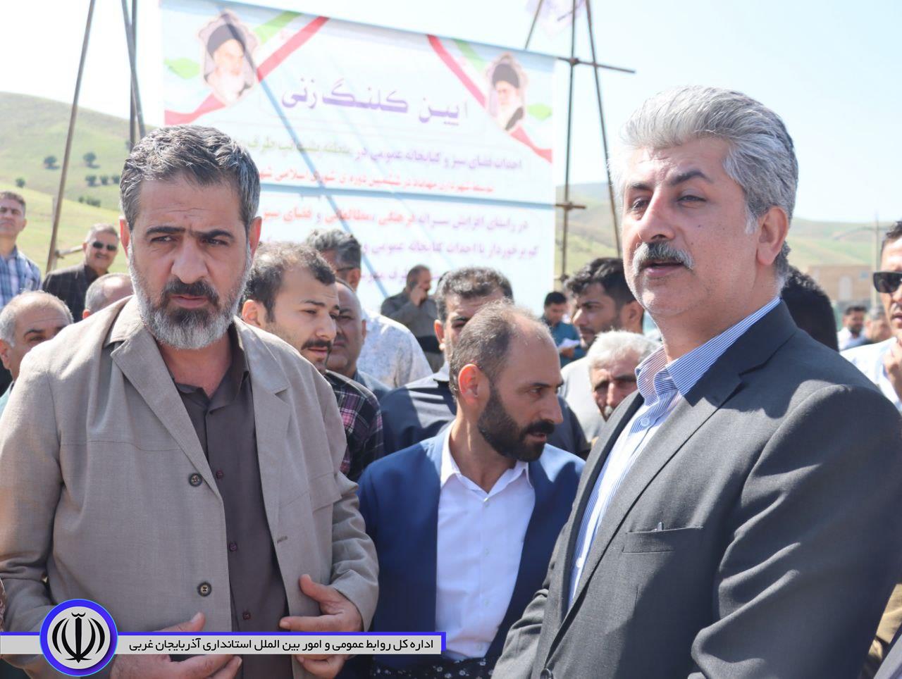 4 پروژه عمرانی در منطقه کم برخودار «پشت تب» مهاباد کلنگزنی شد