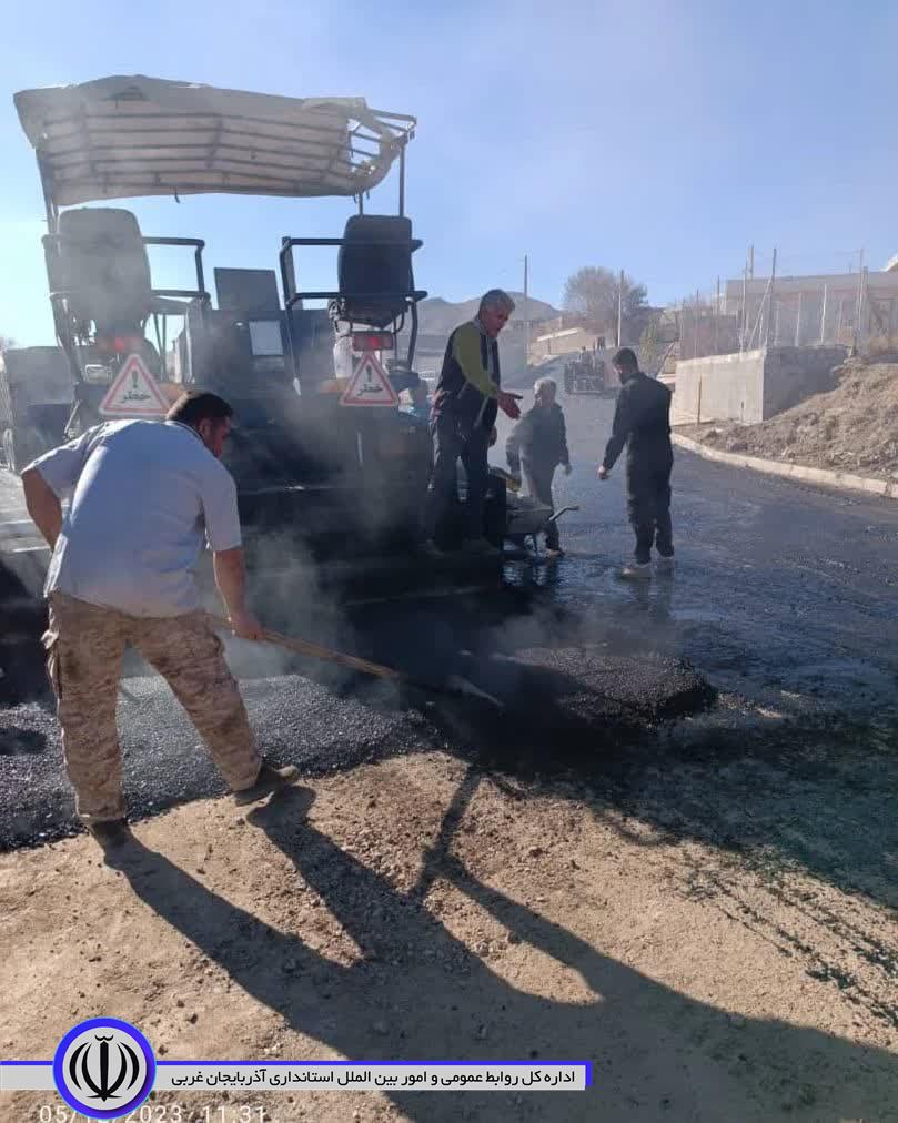 آسفالت معابر روستای قمطره