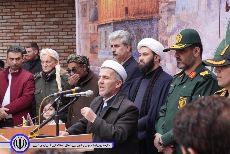 آیین راهپیمایی روز قدس در مهاباد برگزار شد