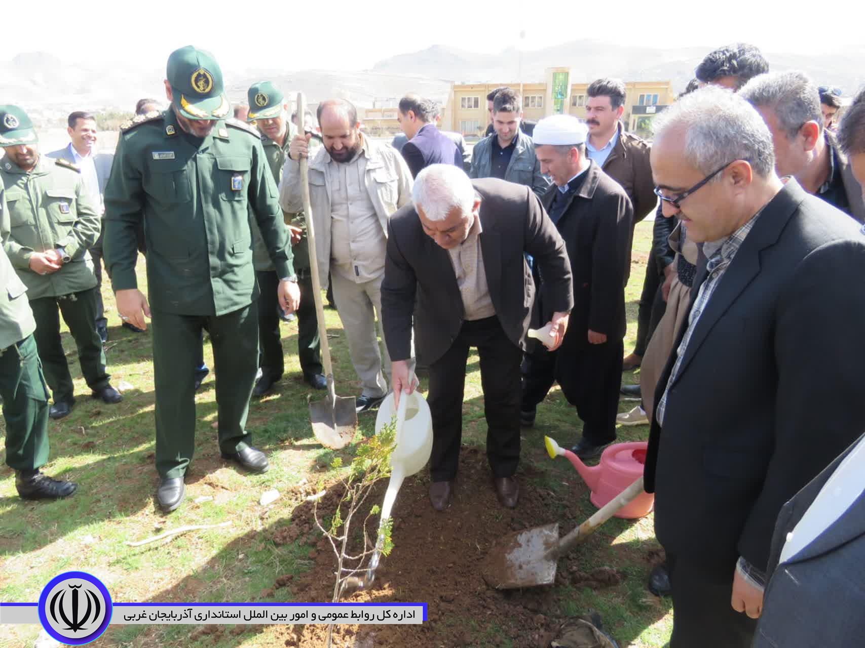 کاشت نهال به مناسبت هفتەی منابع طبیعی و روز درختکاری توسط سپاه پاسداران انقلاب اسلامی شهرستان مهاباد