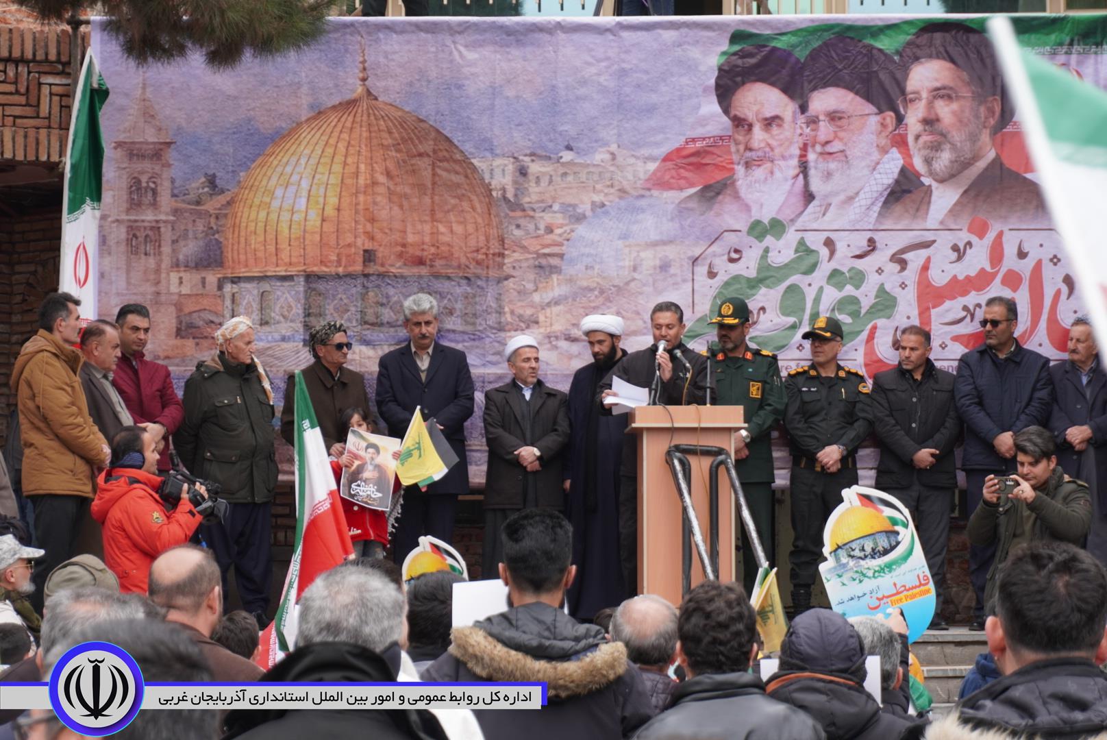 آیین راهپیمایی روز قدس در مهاباد برگزار شد