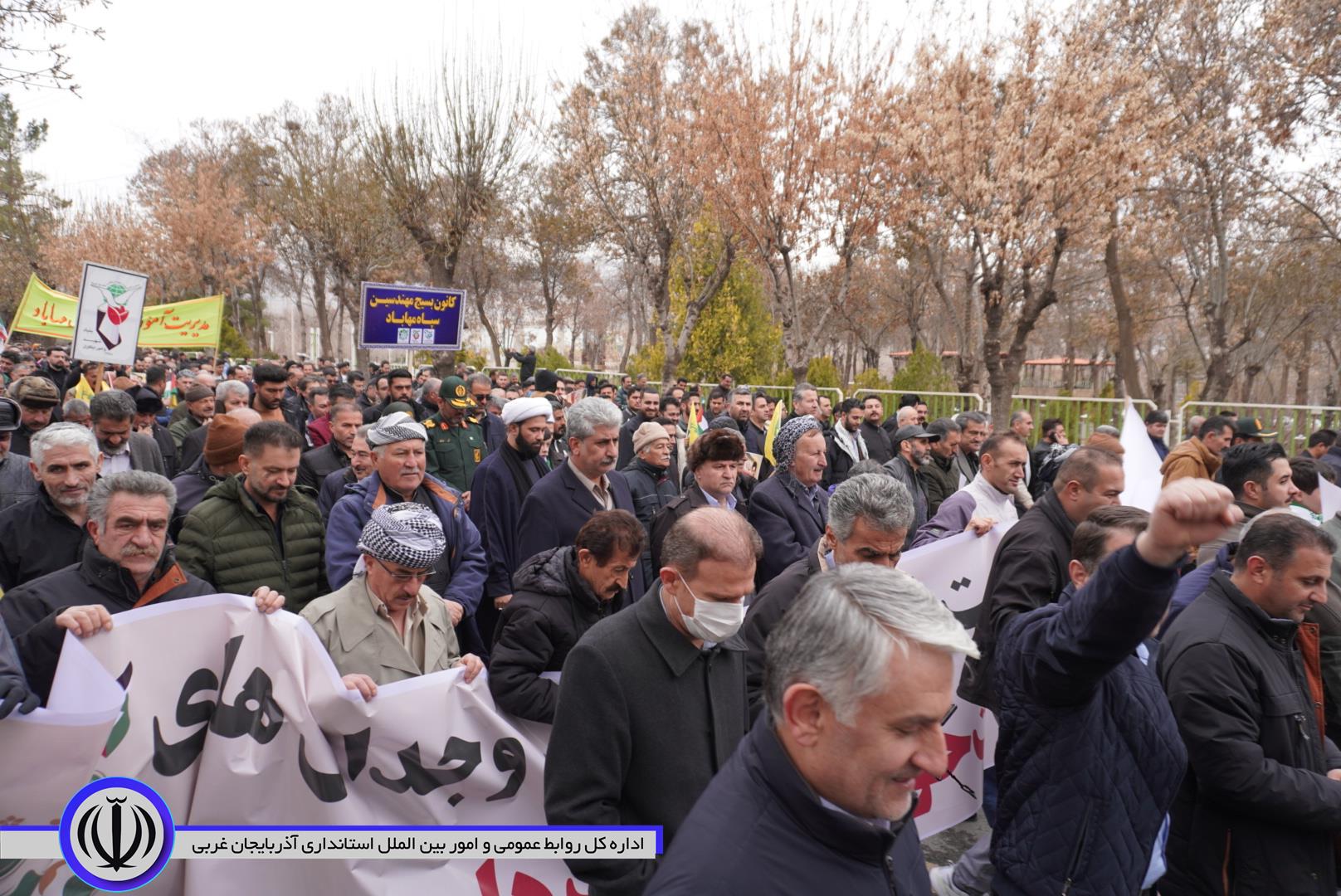 آیین راهپیمایی روز قدس در مهاباد برگزار شد