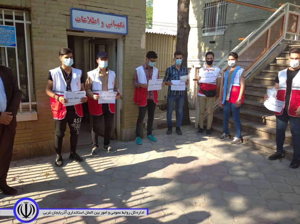 آغاز پویش همگانی من ماسک میزنم در مهاباد