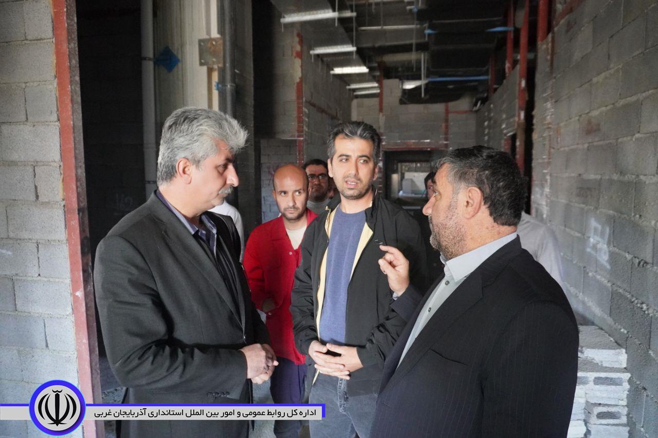 بازدید سرزده فرماندار ویژه مهاباد از بیمارستان در حال احداث تأمین اجتماعی