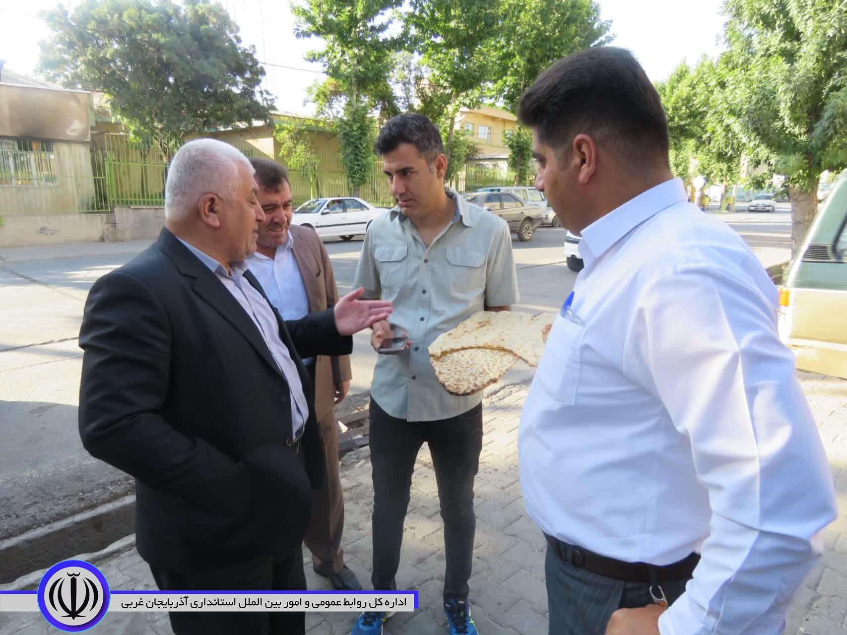 بررسی وضعیت سنگک و نانوایی های مهاباد در بازدید فرماندار ویژه مهاباد