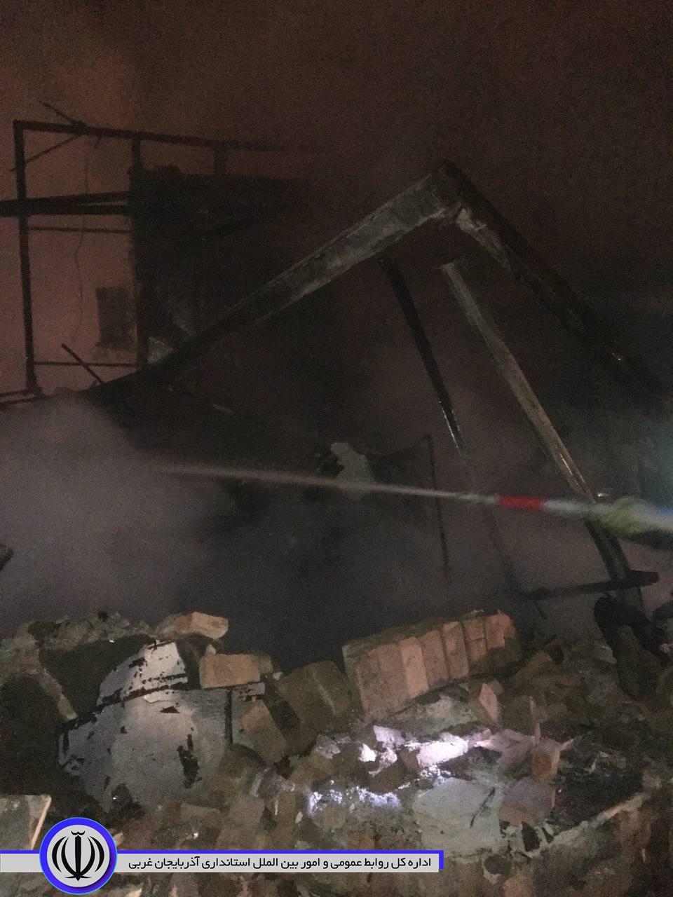 بزرگترین بازارچه مهاباد طعمه آتش شد