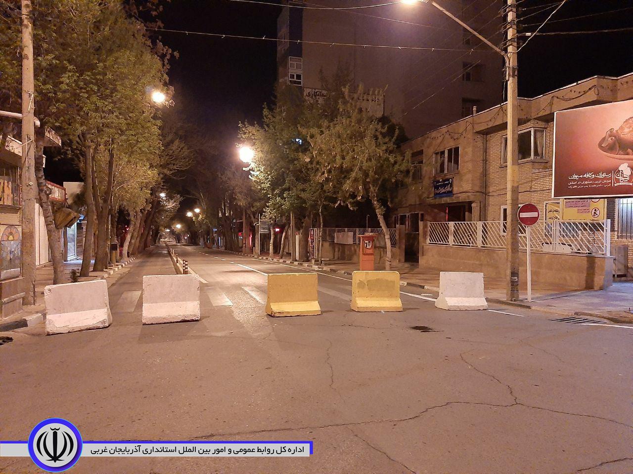 مسدود سازی نقاط پر تردد شهر بر اساس تصمیمات ستاد پیشگیری و مبارزه با کرونا شهرستان مهاباد