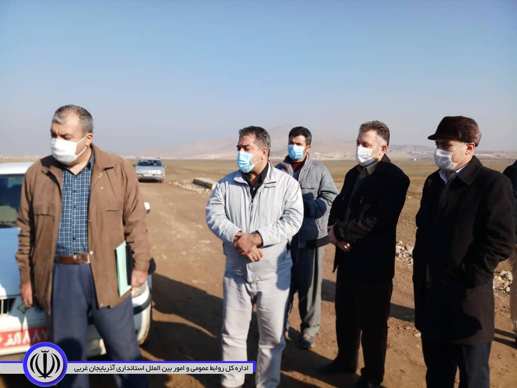 بازدید بخشدار مرکزی مهاباد از محل تامین آب شرب روستای ترشکان