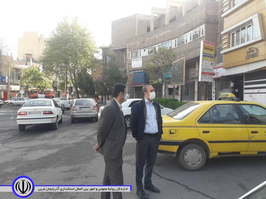 بازدید معاون توسعه و برنامه ریزی فرماندار مهاباد از روند اجرای مصوبات ستاد کرونا و تعطیلی بازار