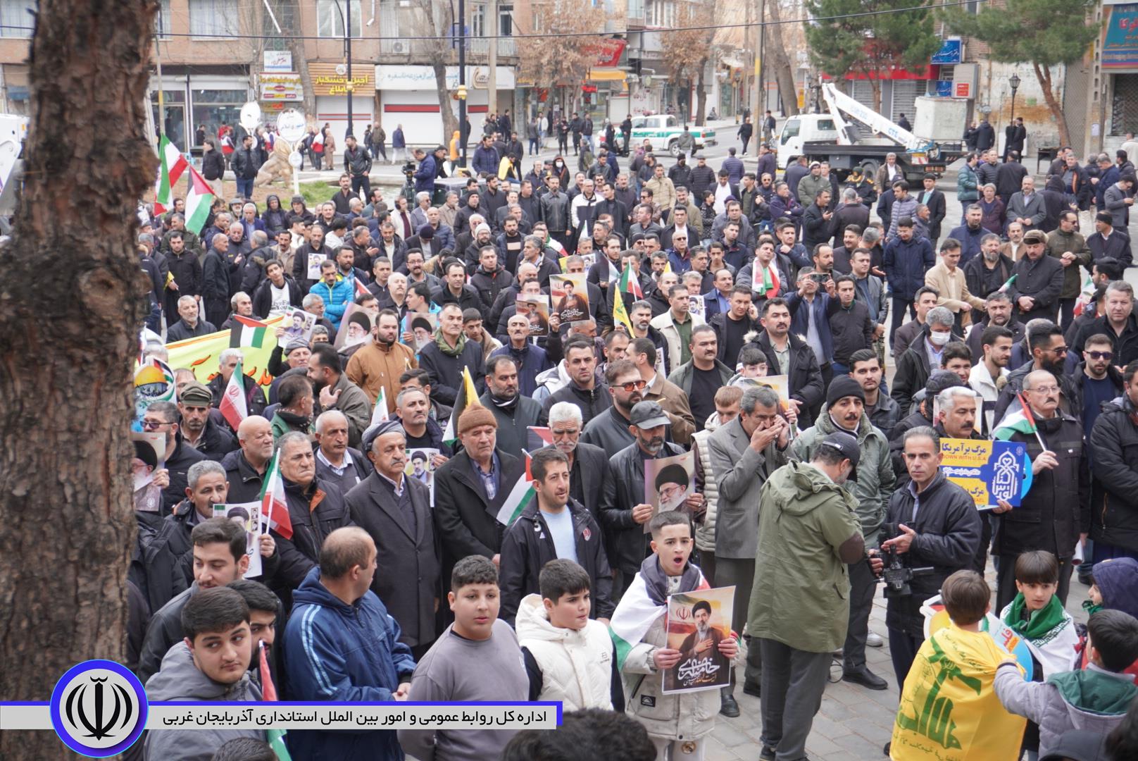 آیین راهپیمایی روز قدس در مهاباد برگزار شد