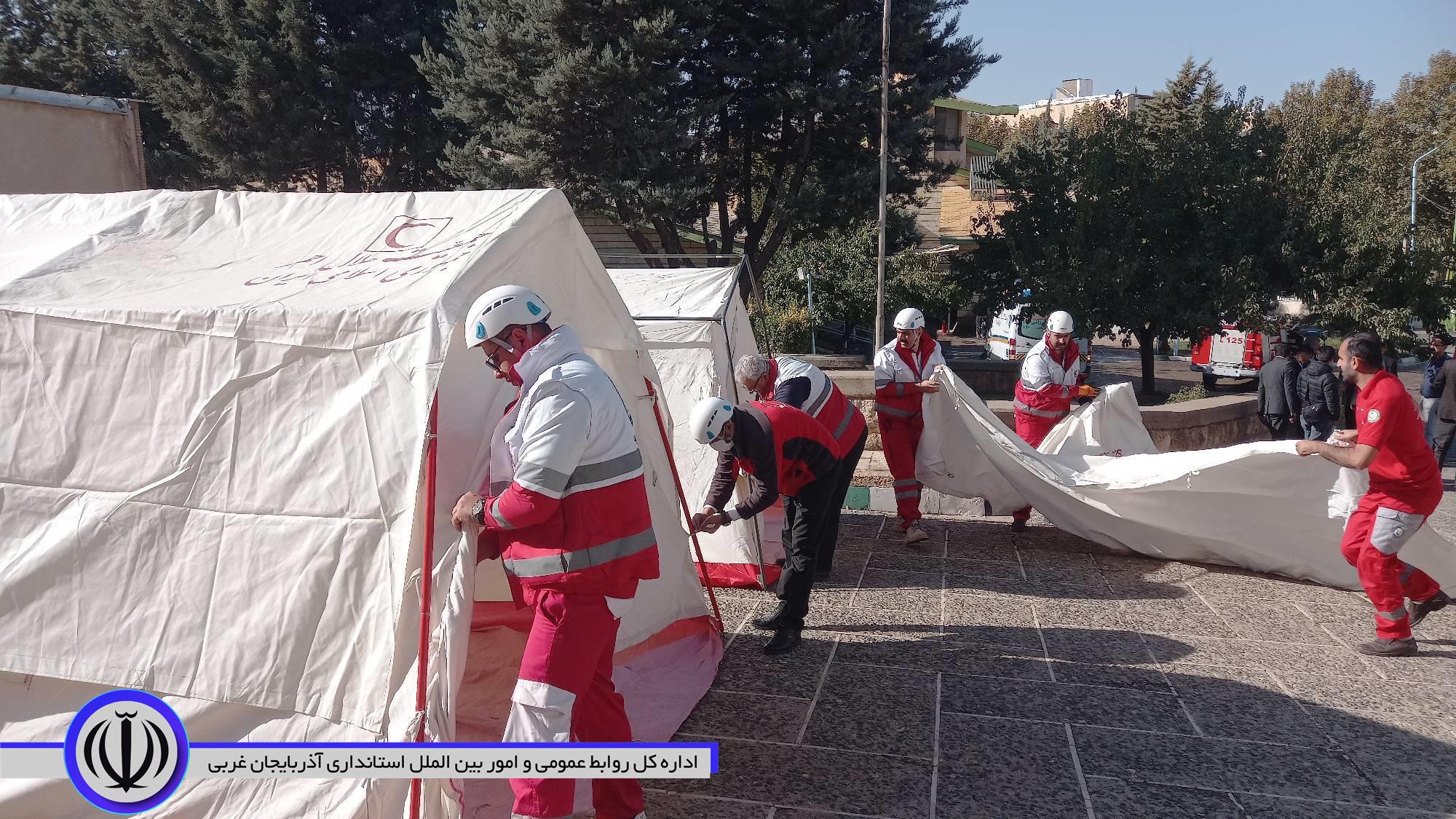 برگزاری مانور پدافند غیرعامل در صدا و سیمای مهاباد