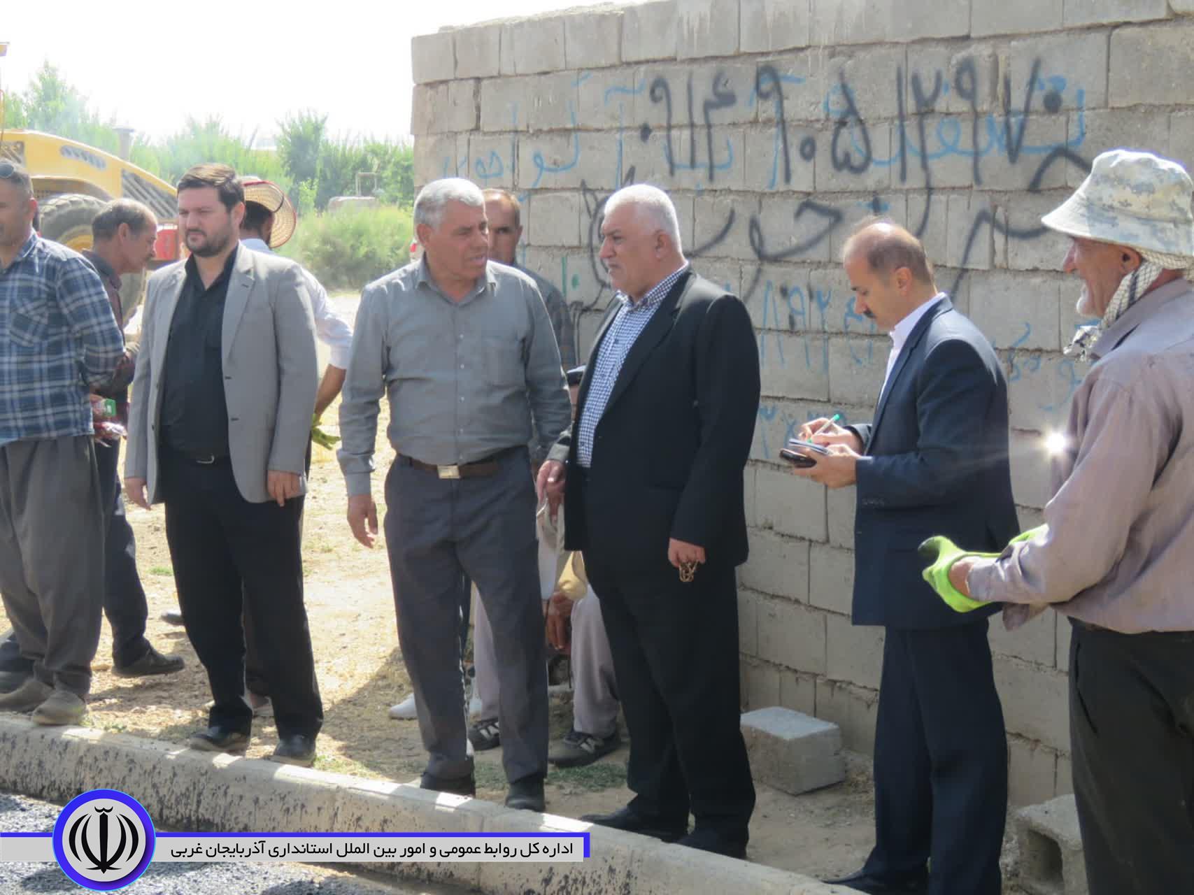 معابر روستاهای شهرستان مهاباد زیر بار آسفالت رفت