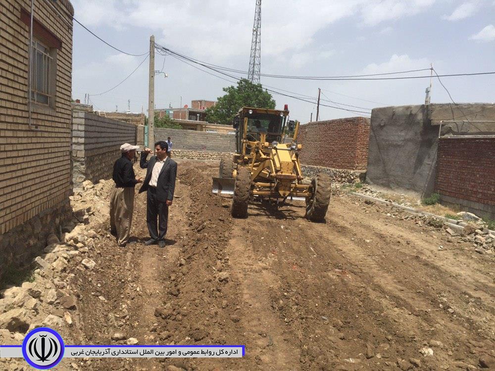 بازدید بخشدار مرکزی مهاباد از آخرین روند پروژه آسفالت معابر روستاهای گردیعقوب و خورخوره