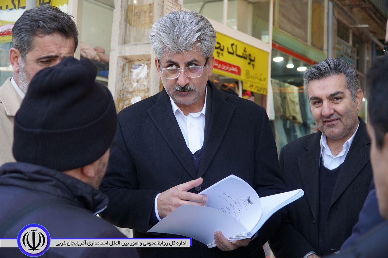 بازدید میدانی سرپرست فرمانداری مهاباد از مجتمع تجاری ساحل
