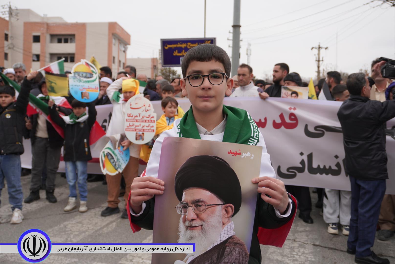 آیین راهپیمایی روز قدس در مهاباد برگزار شد