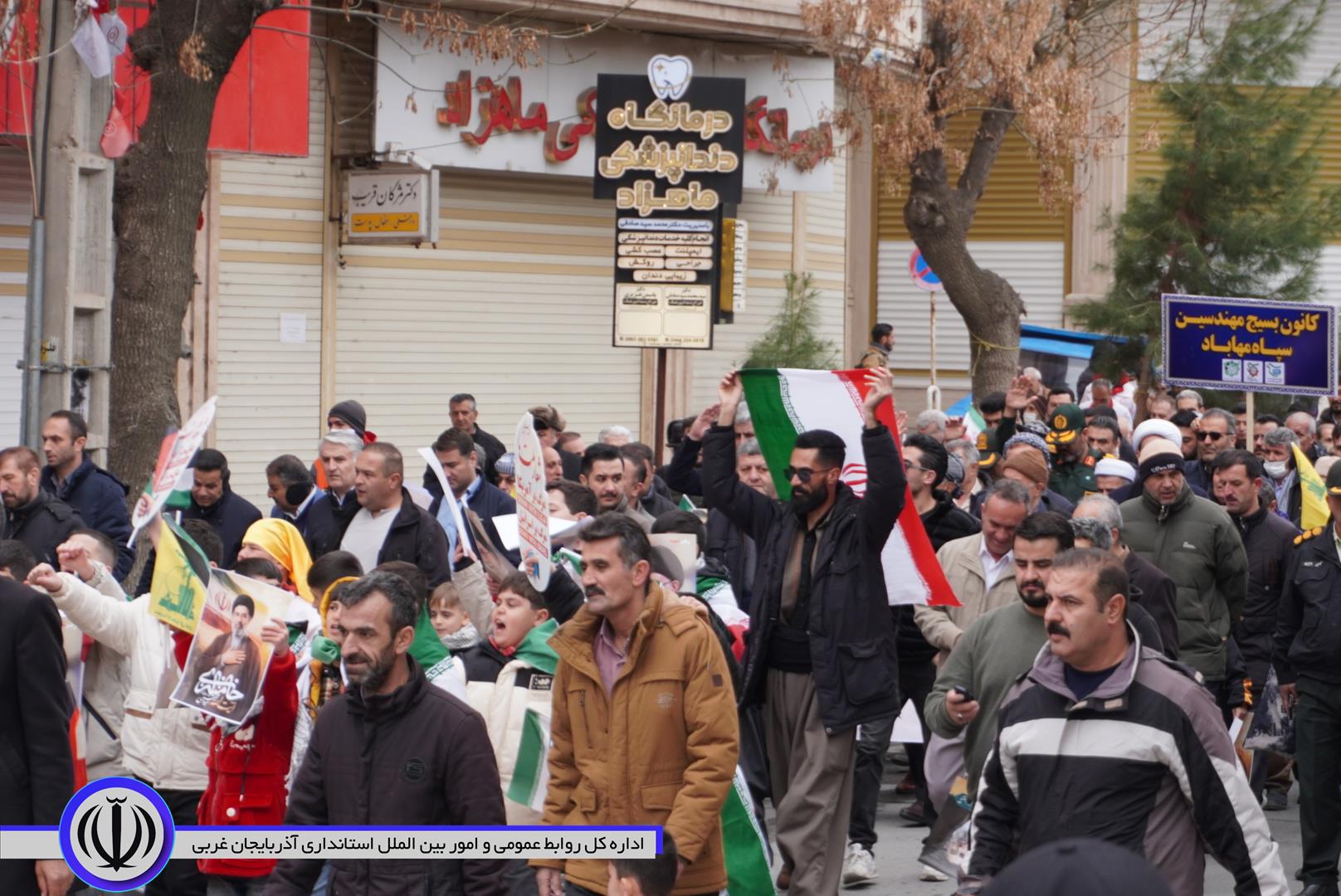 آیین راهپیمایی روز قدس در مهاباد برگزار شد